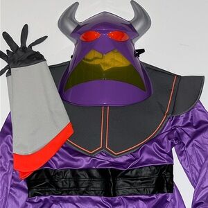 Zurg adult deluxe costume Toy Story mask gloves cape Men's M